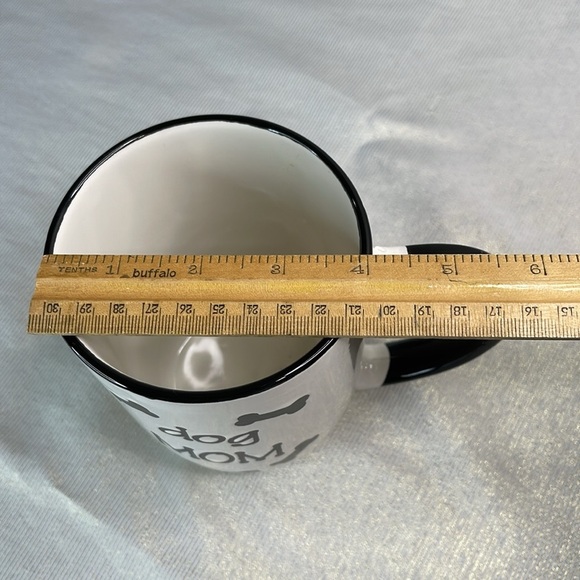 Petrageous Designs Dog Mom Hand Crafted Mug Black White Embossed 12oz - Picture 7 of 8